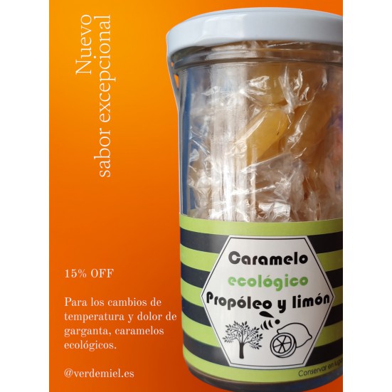 Caramelos ecológicos de propóleo y limón