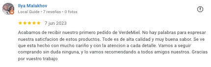 Reseña sobre la calidad de la miel VerdeMiel