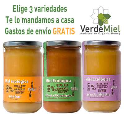 Oferta 800g Miel cruda ecológica VerdeMiel
